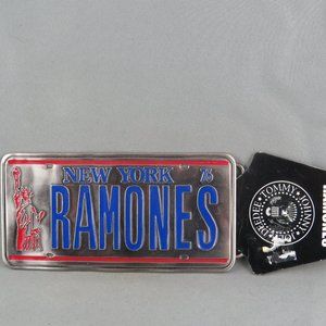 Retro Punk Belt Buckle - The Ramones License Plate - Adult Buckle